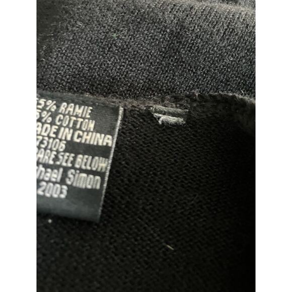 Michael Simon Womens Size 2XL Black Pink Cardigan Sweater Lipstick & Purse - Picture 6 of 15